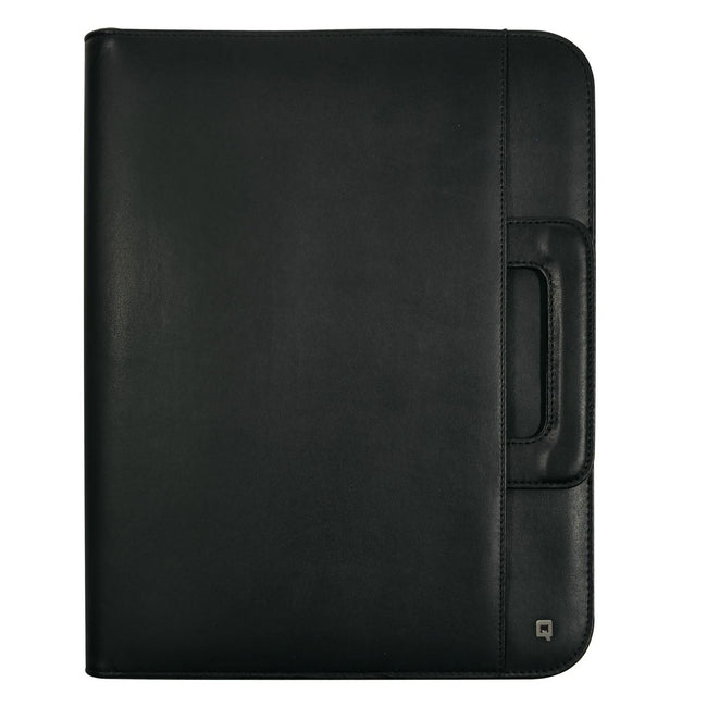 Desq - Carpeta de escritura A4 con cremallera y asas negra