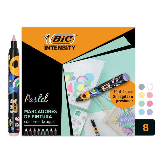 Bic - Paint marker intensity pastel assorted 8 pieces