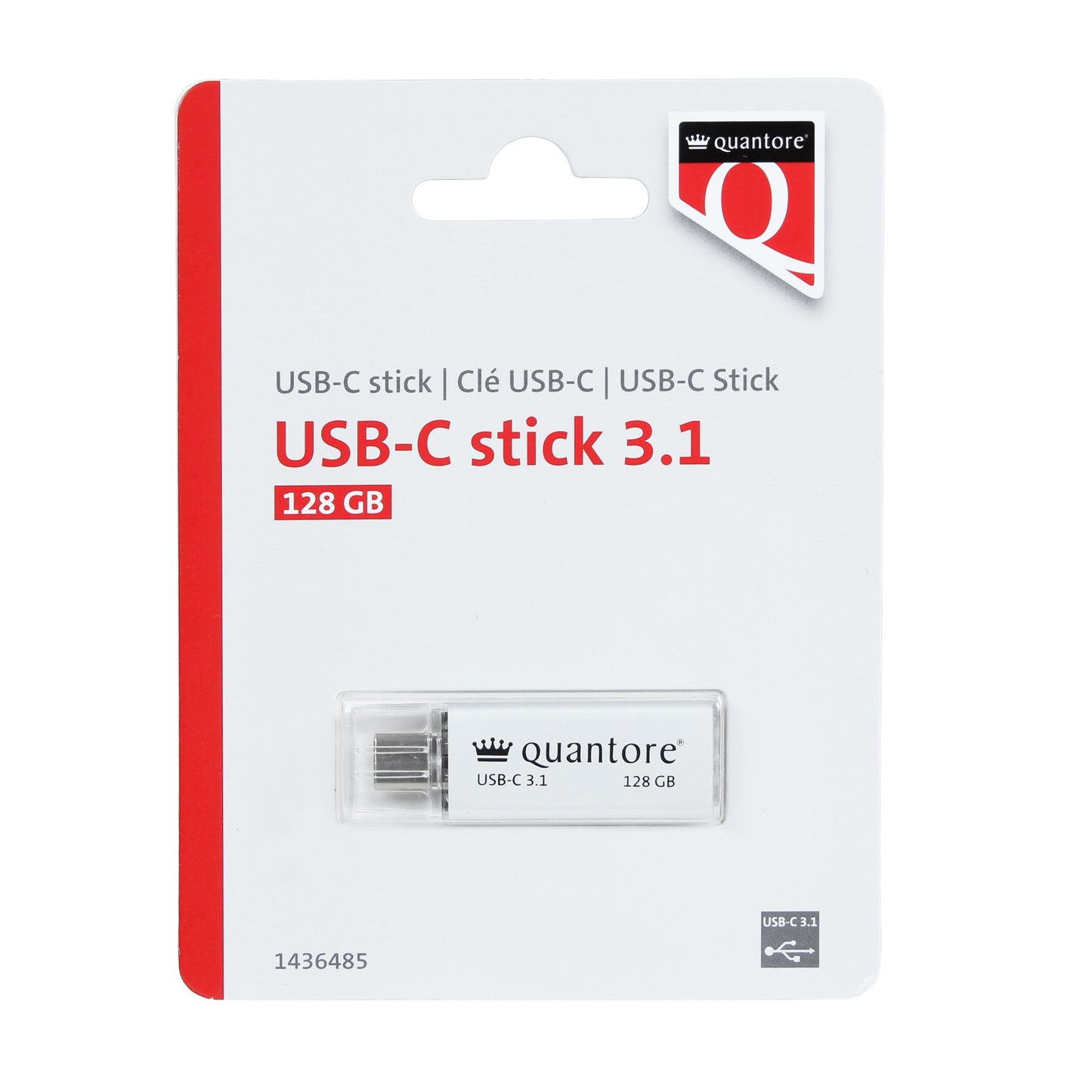 Quantore - Chiavetta USB USB-C 128GB 3.1 argento