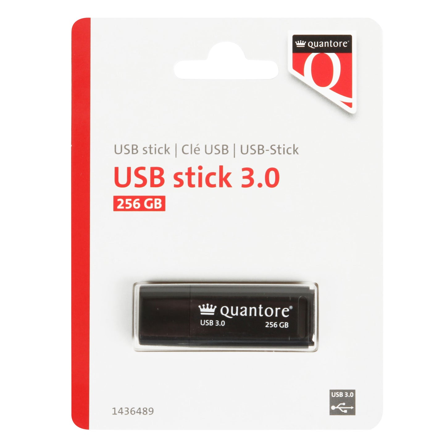 Quantore - Chiavetta USB 256GB 3.0 nera