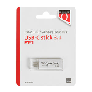 Quantore -  Usb stick 3.1 usb-c 16gb zilver