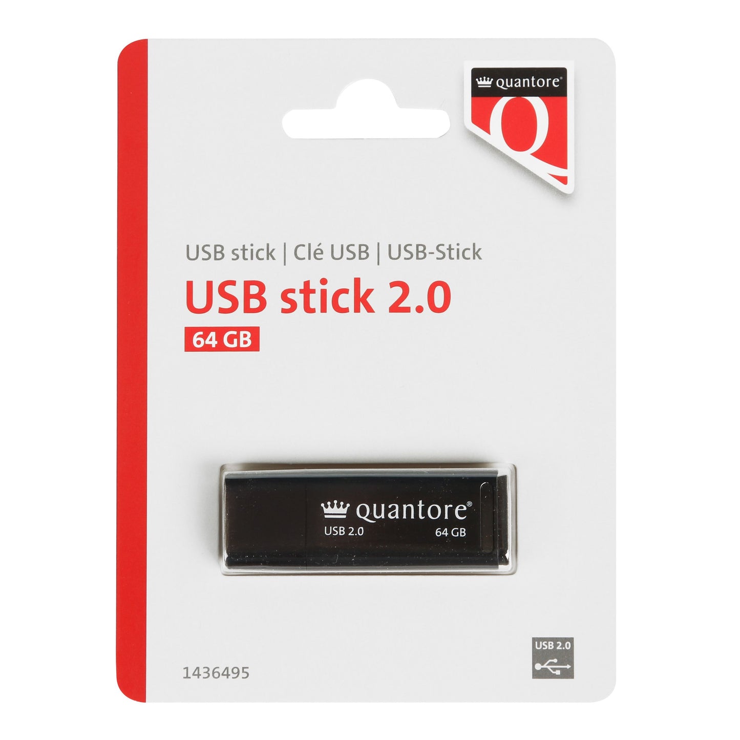 Quantore - Chiavetta USB 64GB 2.0 nera | 400 pezzi