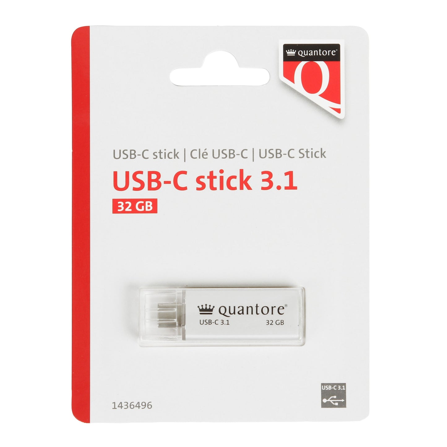 Cantidad - Memoria USB USB-C 32GB 3.1 plateada