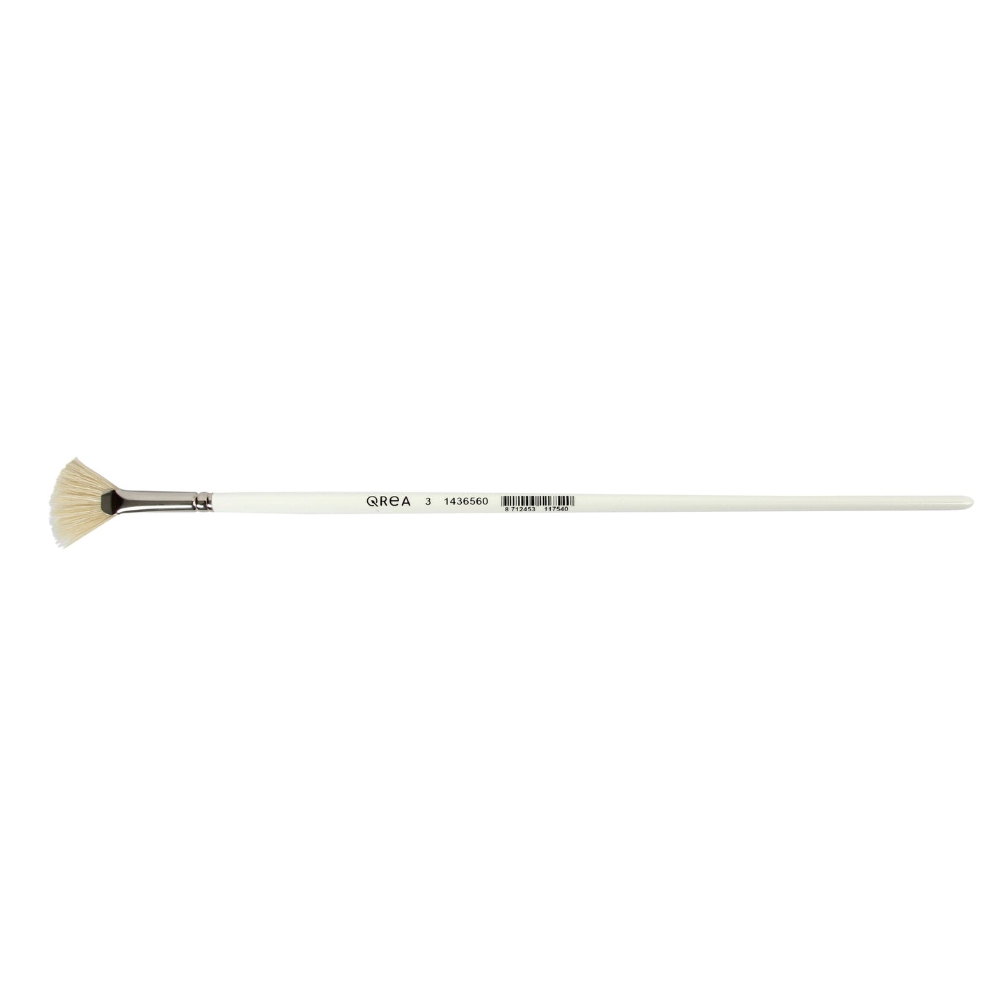 Qrea - Brosse éventail en poils de porc no. 3 | 12 pièces