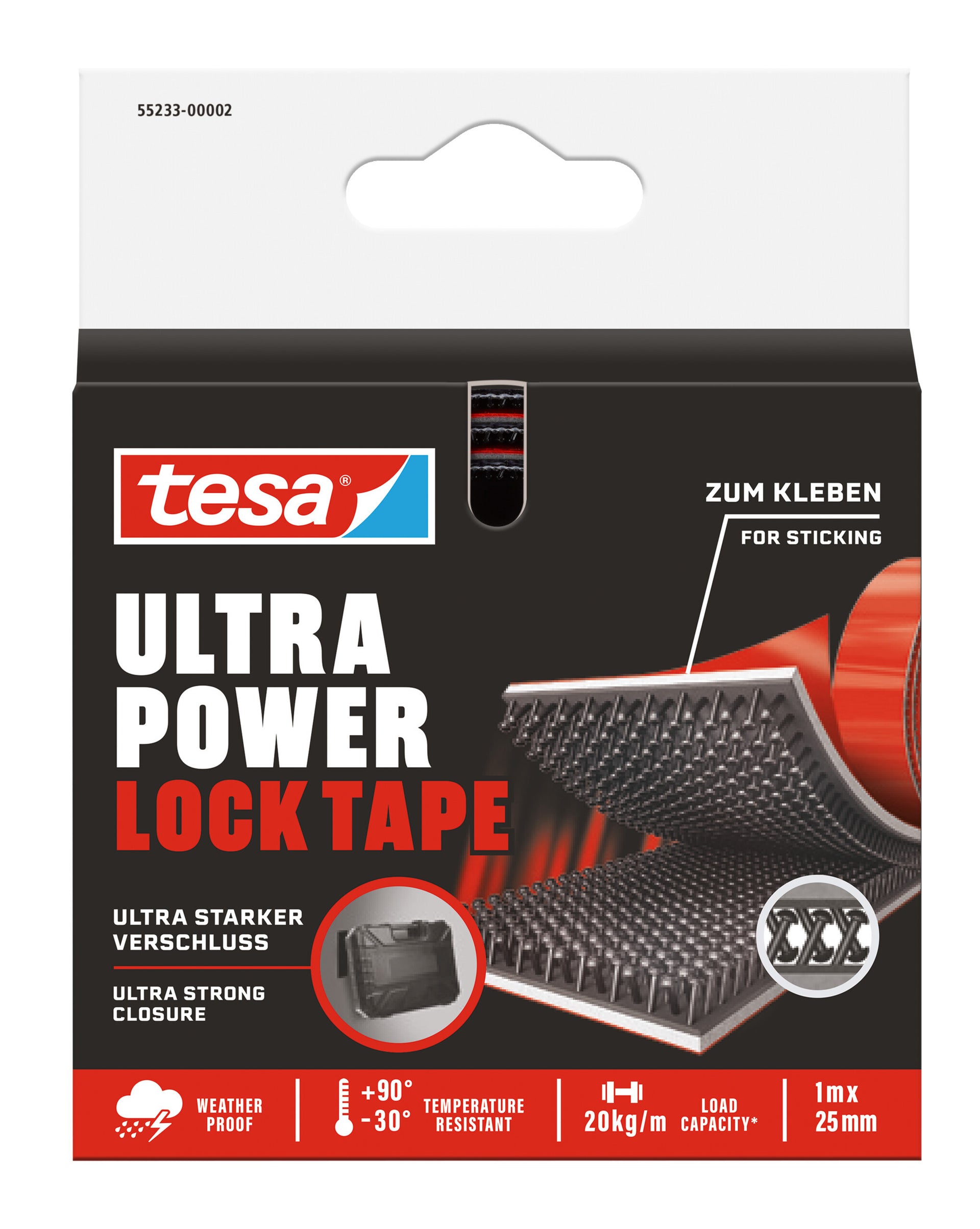 Tesa - Klettverschluss Ultra Power Lock e 100cmx25mm