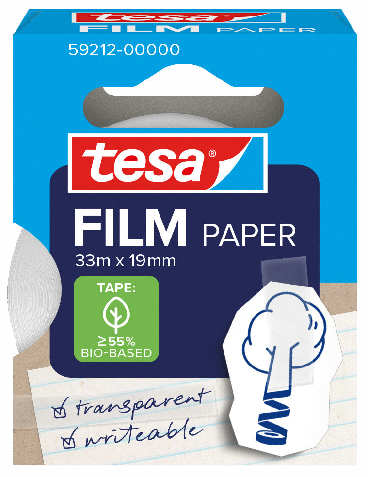 Tesa - Cinta adhesiva film papel 19mmx33m | 10 piezas