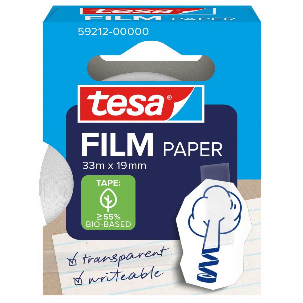 Tesa -  Plakband film papier 19mmx33m | 10 stuks