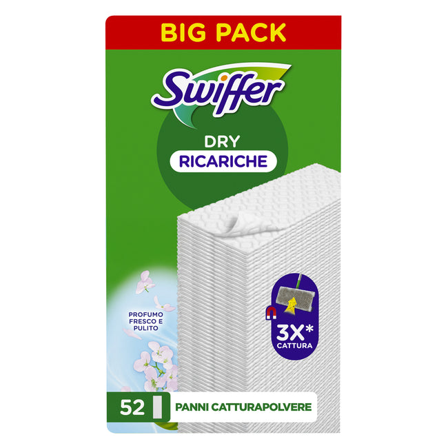 Swiffer - Recharge de chiffons pour sols lingettes sèches 52 | 3 pièces