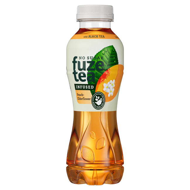 Fuze Tea - Bevanda analcolica alla pesca sambuco senza zucchero 400 ml
