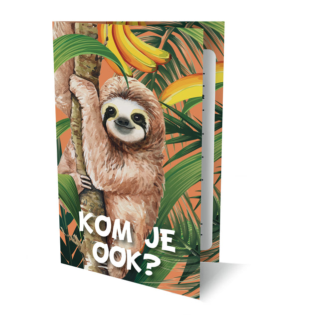 Interstat -  Luiaard uitnodiging pk 937  | 6 stuks