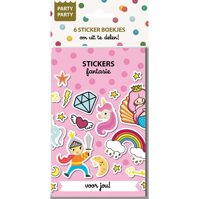 Interstat -  Party party 6 sticker boekjes fantasie
