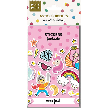 Interstat -  Party party 6 sticker boekjes fantasie
