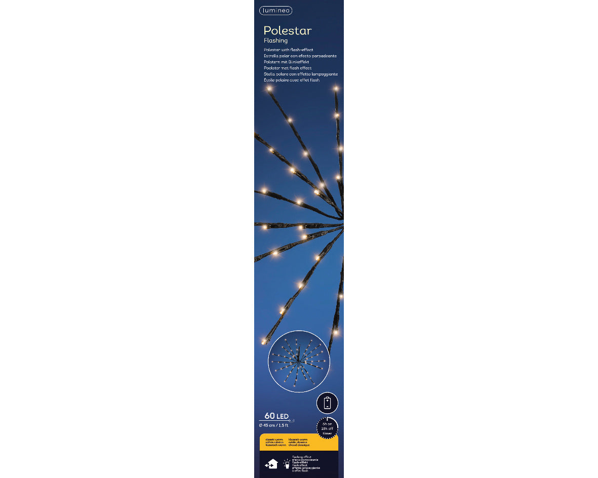 Lumineo -  Kerstverlichting  led poolster 46cm