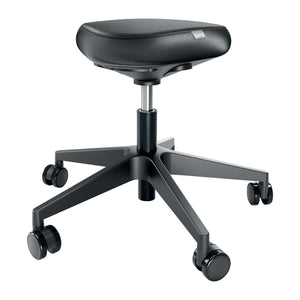 Leitz - Ergo active sitting stool with comfort seat, with wheels, black