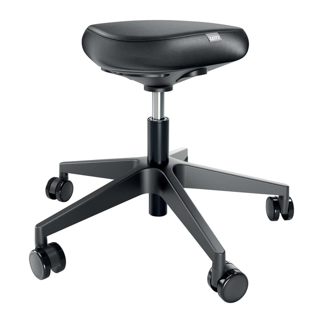 Leitz - Taburete Ergo Active con asiento confortable, con ruedas, negro