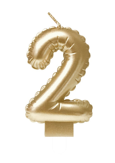 Office -  Foil balloon candle gold 2 | 4 stuks