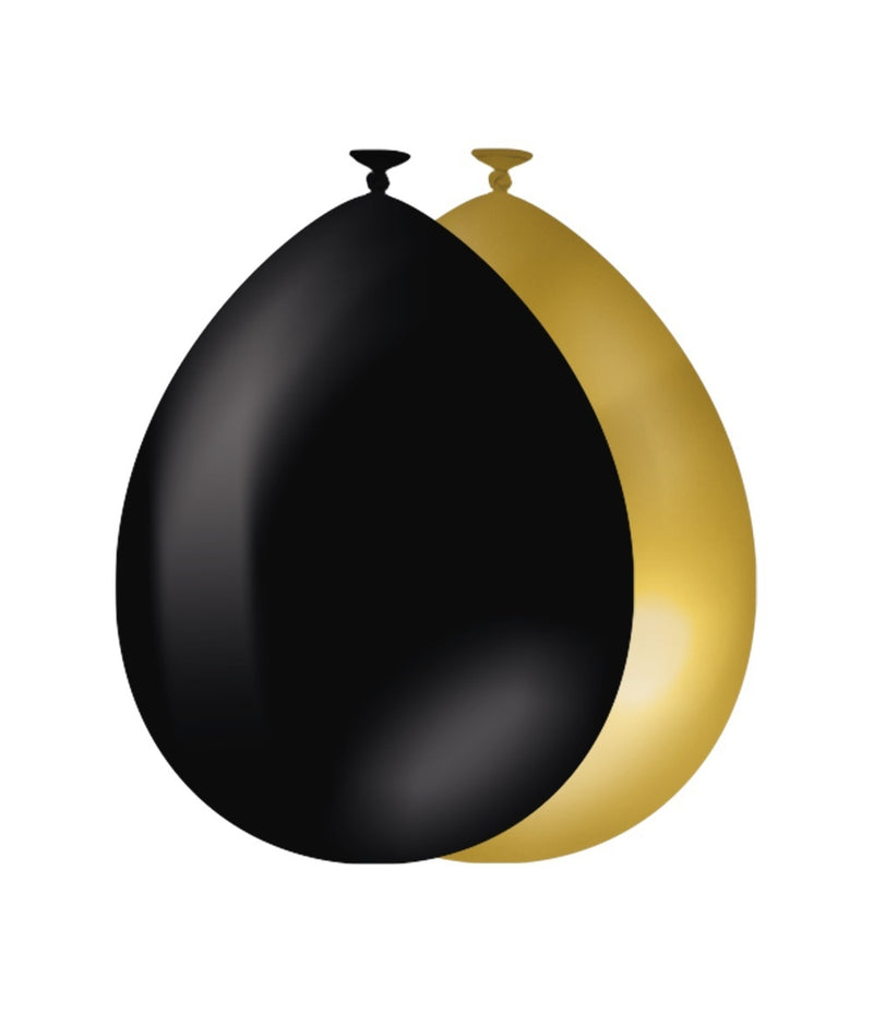 Ufficio Bruna - Palloncini 10 pz Oro e Nero