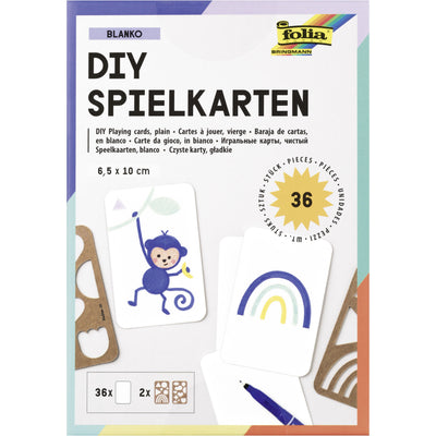 Folia Paper -  Speelkaarten folia blanco 6.5x10cm pak 36 stuks
