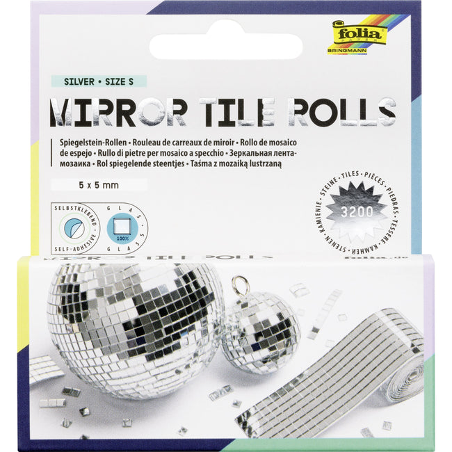 Folia Paper - Mosaic stones Folia silver self-adhesive 5x5mm