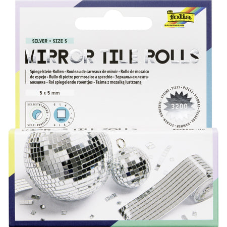 Folia Paper - Mosaic stones Folia silver self-adhesive 5x5mm