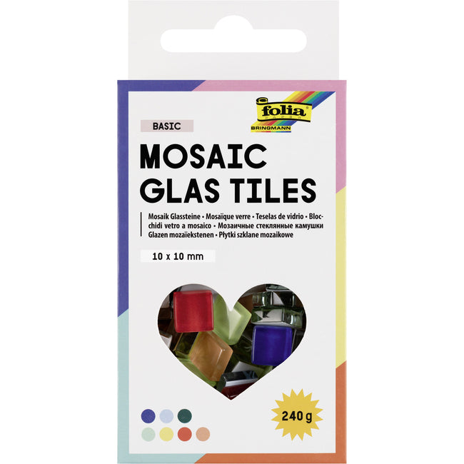 Folia Paper - Mosaiksteine ​​Folia 10x10mm Glasbasis sortiert