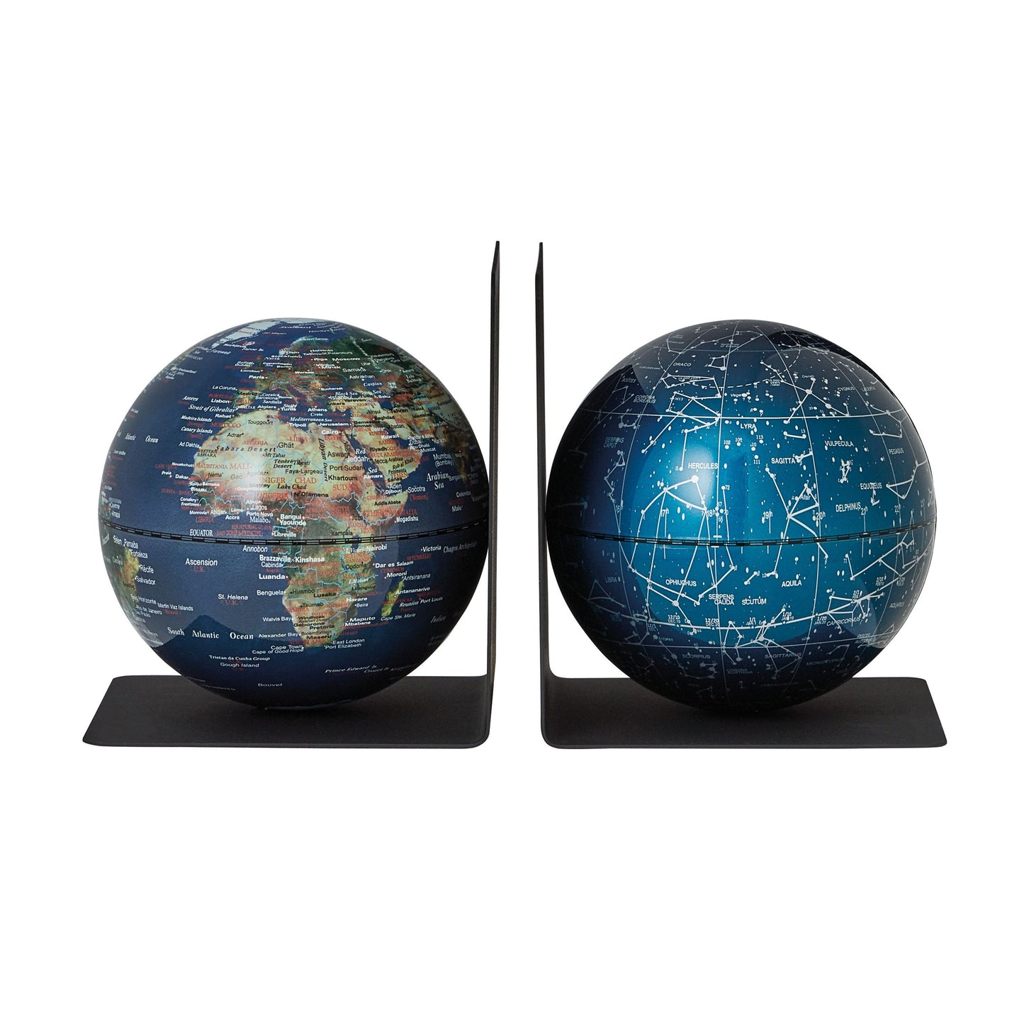 Troika -  Boekensteun  met magnetische globes 13cm set à 2 stuks assorti