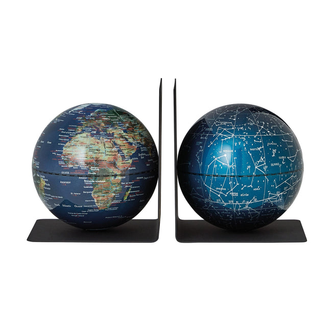 Troika -  Boekensteun  met magnetische globes 13cm set à 2 stuks assorti