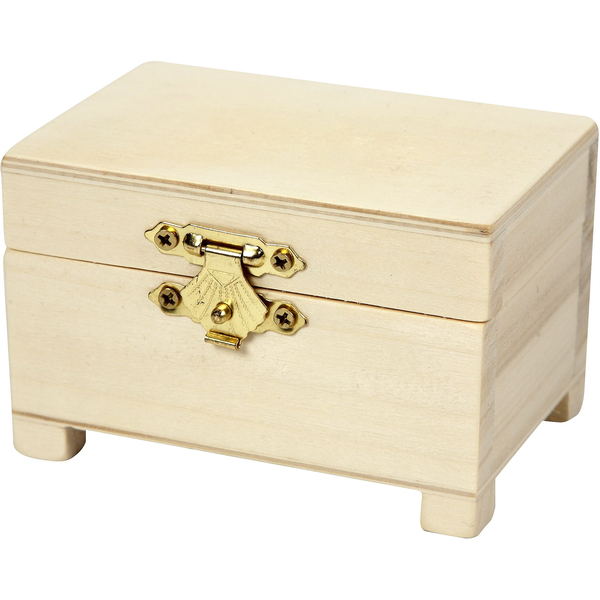 Creativ Company - Scrigno del tesoro 6x9x6cm legno | 3 pezzi