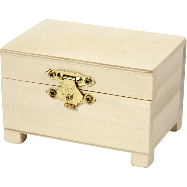 Creativ Company -  Schatkist  6x9x6cm hout | 3 stuks
