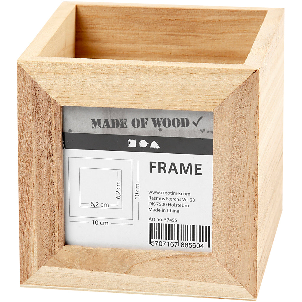 Creativ Company - Caja para bolígrafos 10x10x10cm madera