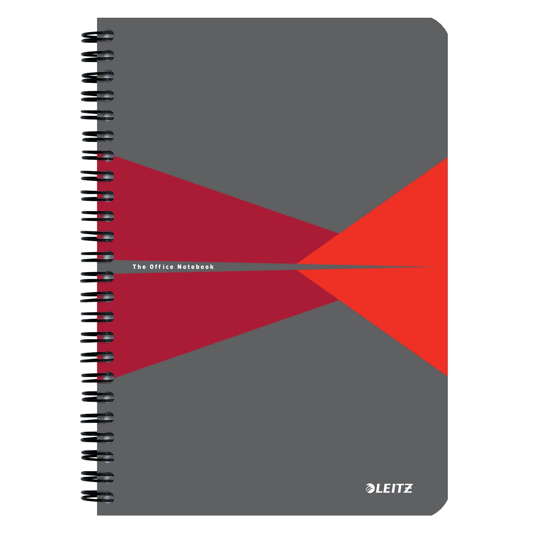 Leitz - Quaderno da ufficio a5 riga 180 pagine grigio rosso
