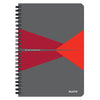 Leitz - Notebook office a5 line 180 pages gray red | 5 pieces