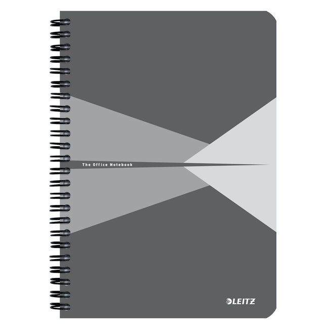 Leitz -  Notitieboek A5 lijn 180 pagina's 80gr grijs grijs | 5 stuks