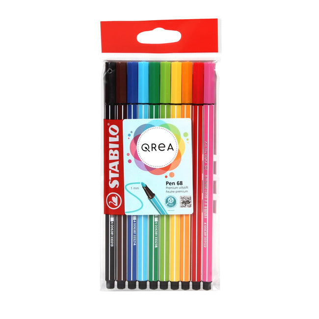 Qrea - Filzstift 68/10 m 10 St. sort