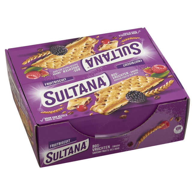 Sultana - Biscotti alla frutta frutti di bosco confezione da 3 | 24 pezzi