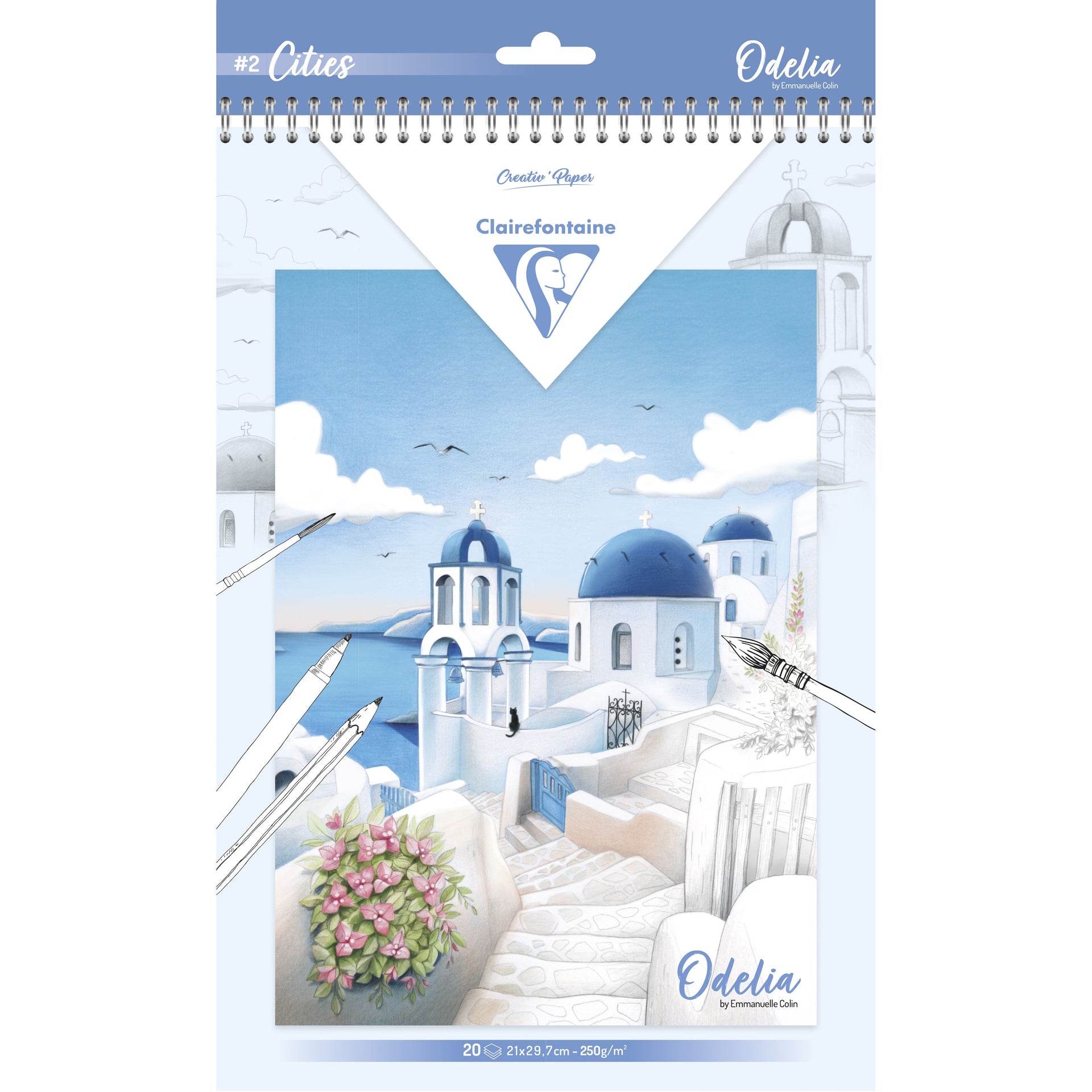 Clairefontaine - Libro da colorare Odelia a4 città