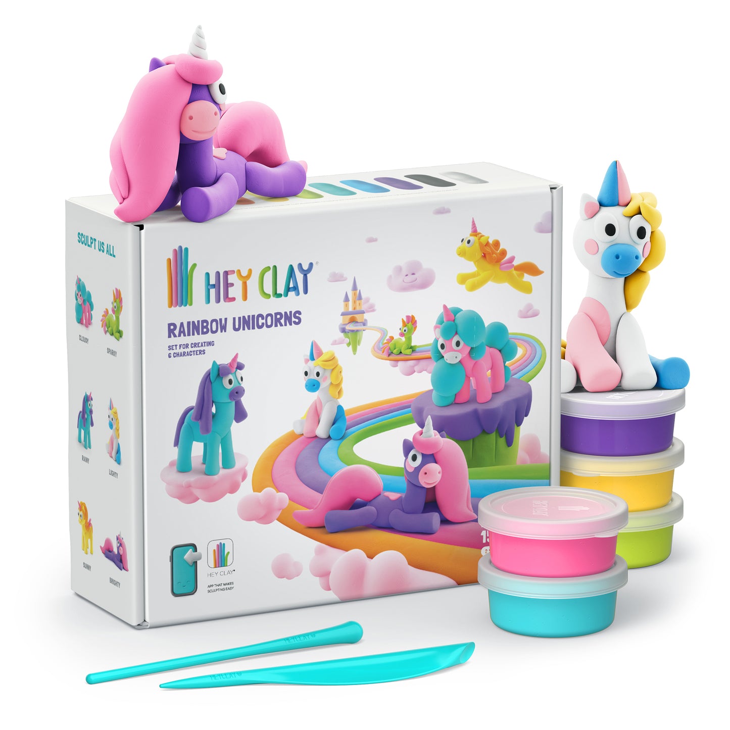 Office -  Klei Hey Clay eenhoorn set à 15 delen