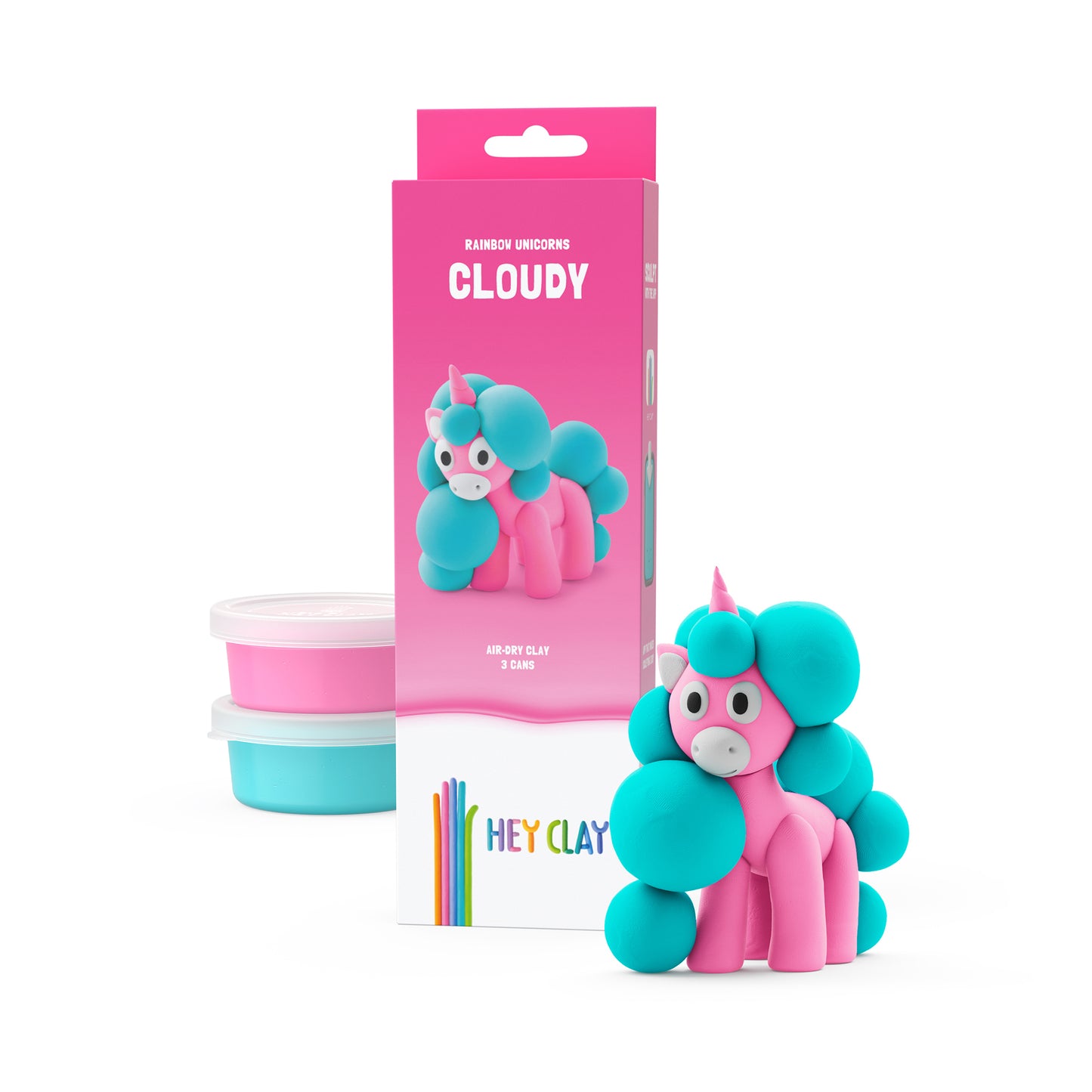 Office -  Klei hey clay eenhoorn set 3 delen