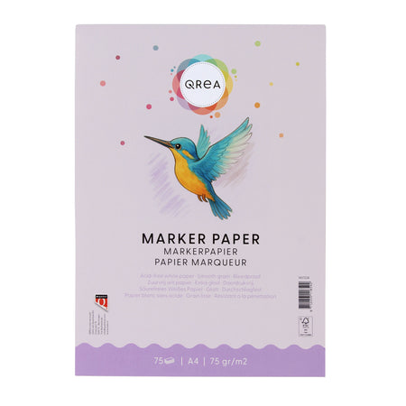 Qrea - Markierungsblock A4 75 Gramm 75 Blatt | 10 Stück