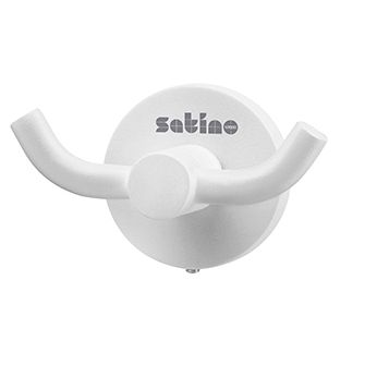 Satino - Clothes hook 2 angled white 332180