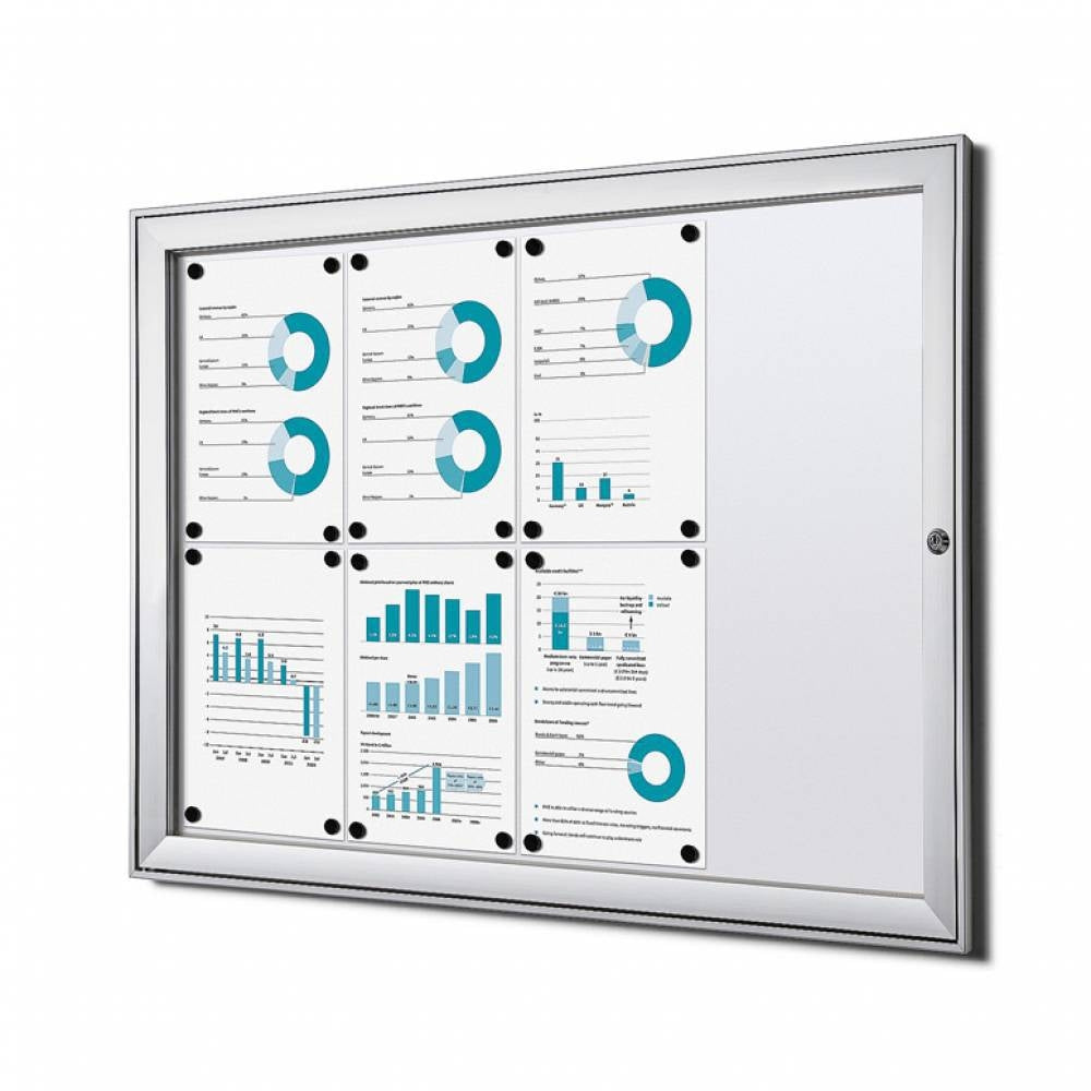 Quantore -  Vitrinebord luxe 8x A4 B1 gecertificeerd zilver