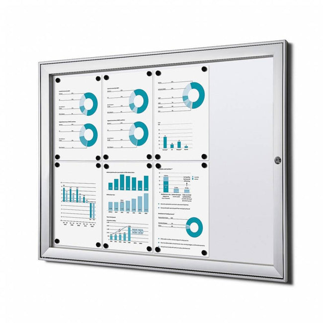 Quantore -  Vitrinebord luxe 8x A4 B1 gecertificeerd zilver