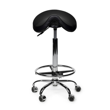 Office - saddle stool black high with foot ring