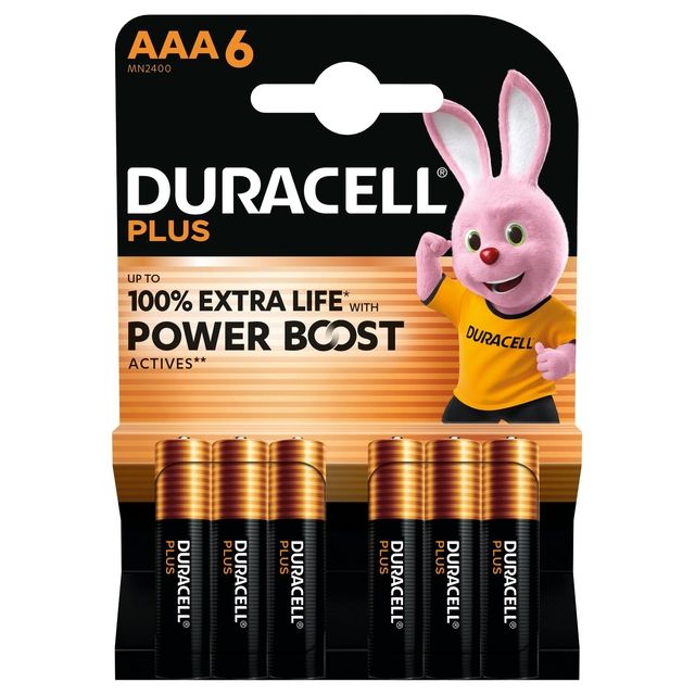 Duracell - Batería más aumento de potencia 6x aaa | 10 piezas