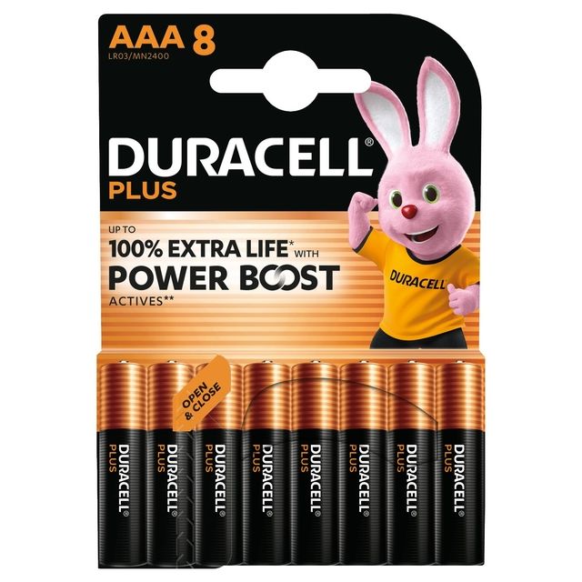Duracell -  Batterij Plus Powerboost 8x AAA