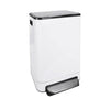 Desq - Pattumiera a pedale 40 litri in acciaio inox bianco
