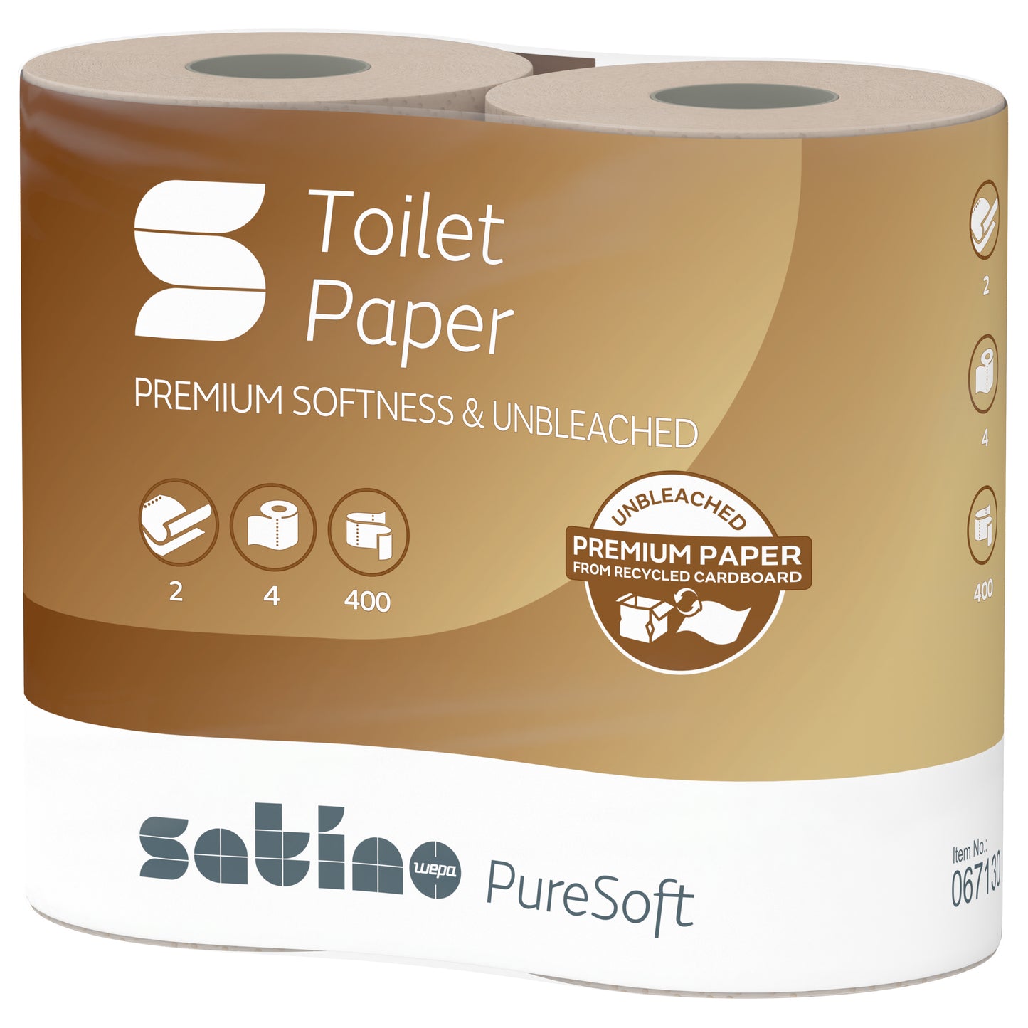 Satino von WEPA - Toilettenpapier satino mt1 puresoft 2 Lagen 067130