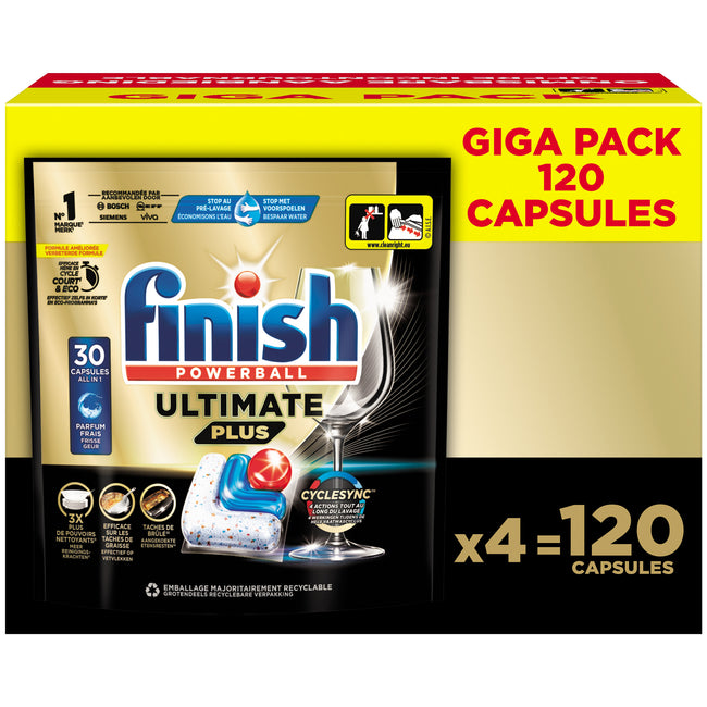 Finish - Dishwasher tablets e plus 120 pieces