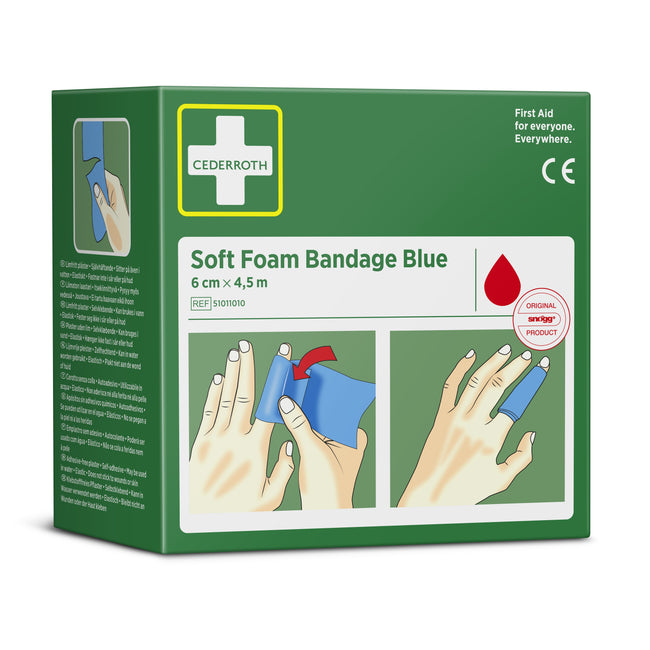 Cederroth - Bandage soft foam blue 6cmx4.5m