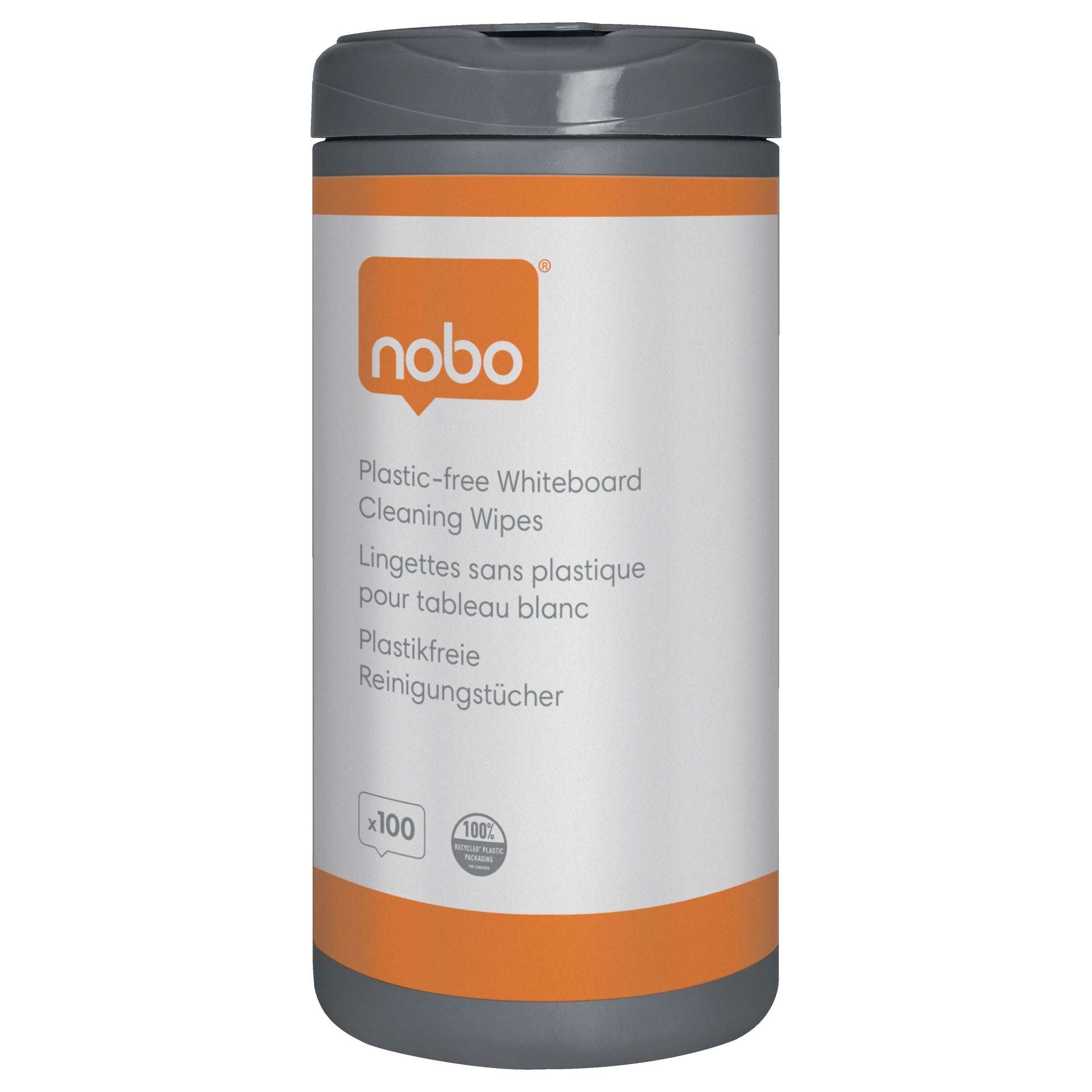 Nobo - Salviette per la pulizia delle lavagne senza plastica 100 pz | 12 pezzi